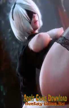 Nier automata - 2B milks men with her uterus