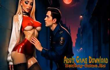 A police officer roughly fucks a prostitute in the ass on the street and in an alley