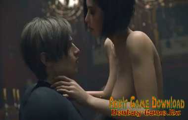 Ada Wong has already received sperm inside, and Ashley is masturbating and waiting for her turn